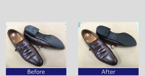 リーガルかかと修理・靴底補強事例